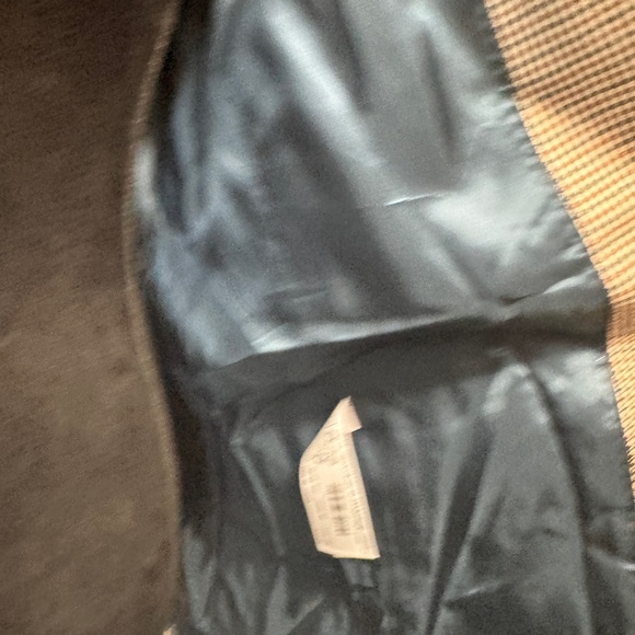 Massimo Dutti Houndstooth Wool Blend Blazer Brown - Picture 8 of 15